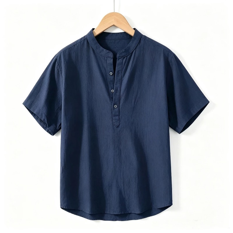 Summer Mens Short Sleeve Shirt – Linen Shirt Breathable recenzja i cena