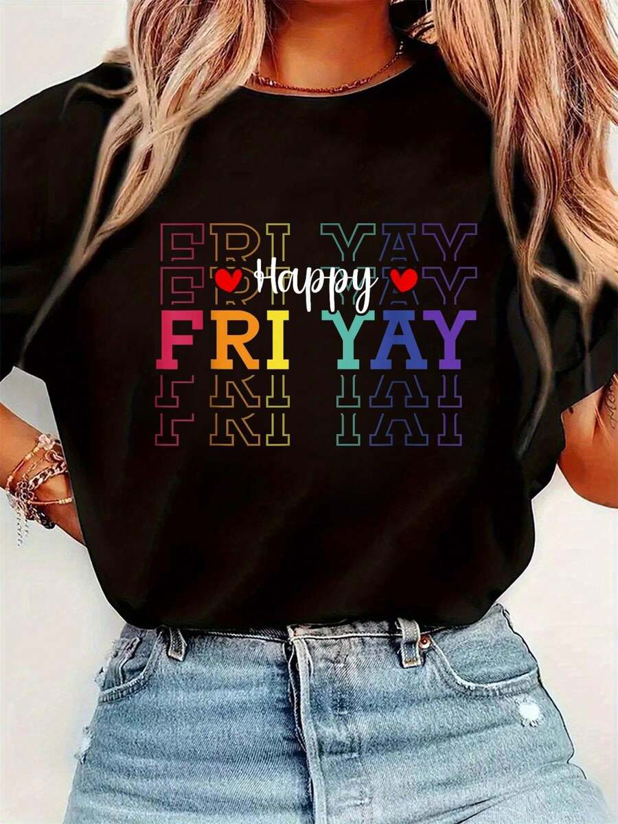 Funny Friday Lover Graphic Pri – Tee Graphic Print recenzja i cena