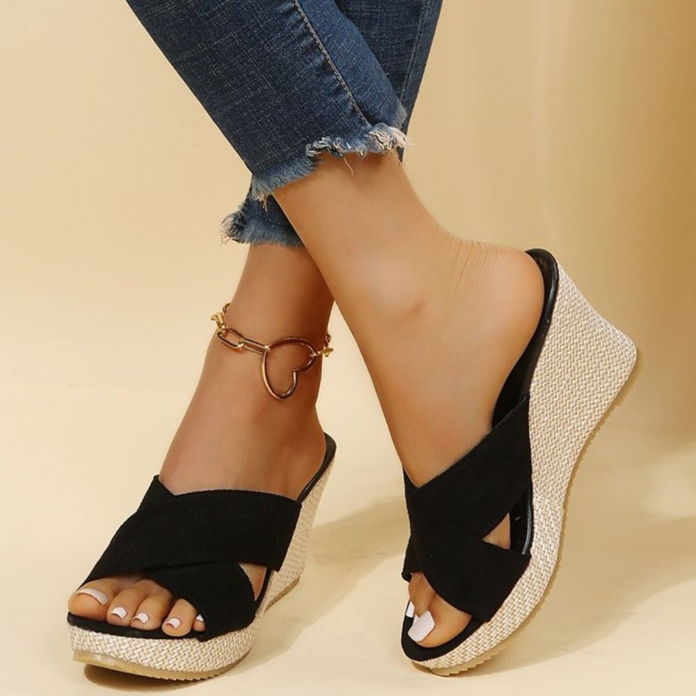 new Women Cross Strap Wedge Sl – Espadrille Slip On recenzja i cena