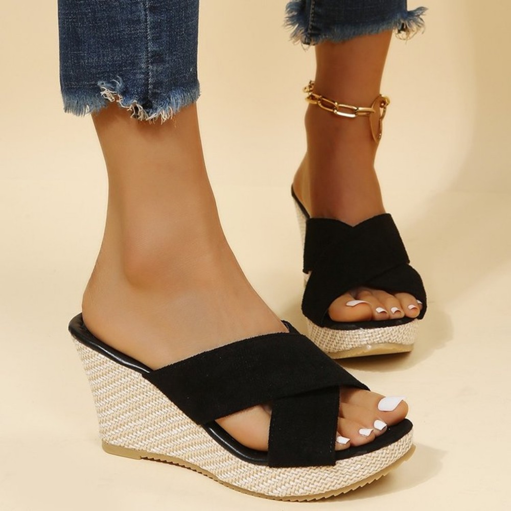 new Women Cross Strap Wedge Sl – Espadrille Slip On recenzja i cena