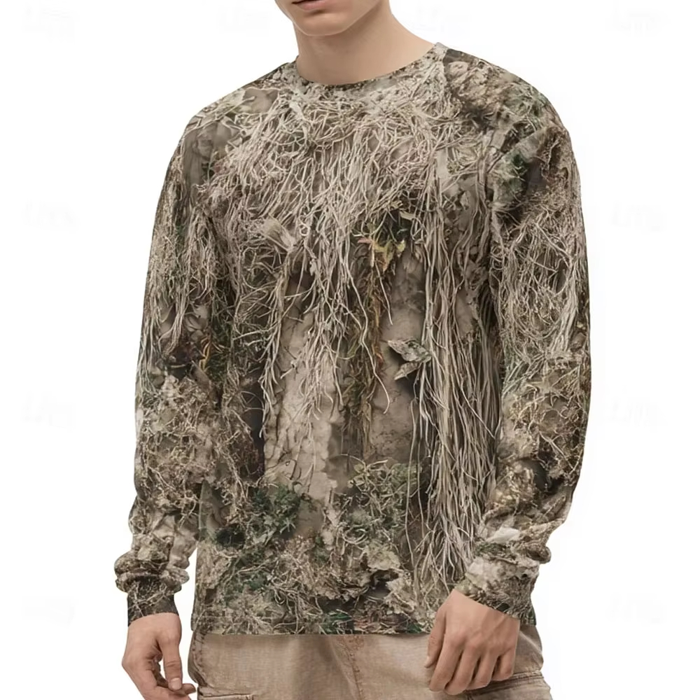 Men's Camo Animal Print Long S – Tee Graphic Print recenzja i cena