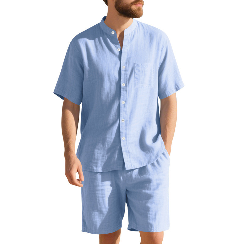 Summer Men's Linen Loose-Fit S – Linen Shirt Breathable recenzja i cena