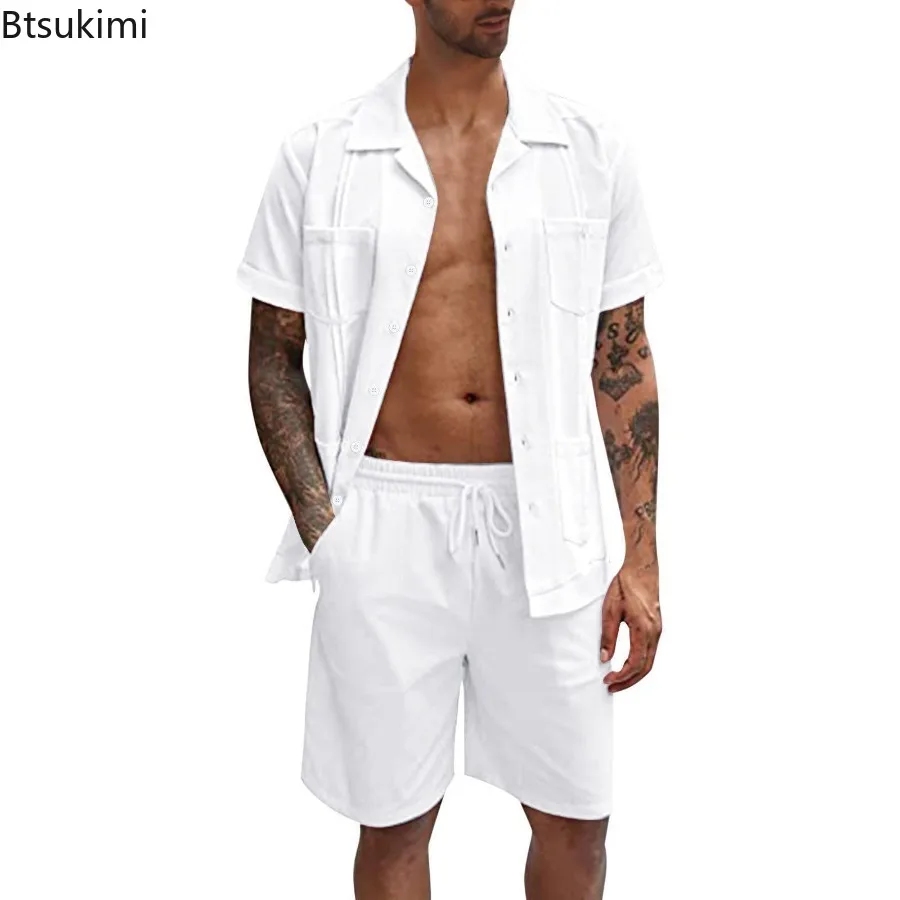 New Men's Summer Casual Sport  – Short Linen Drawstring recenzja i cena