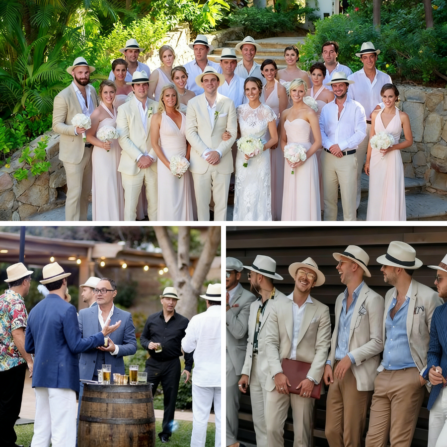 6-48PACK Wedding Straw Fedora  – Bucket Hat Straw recenzja i cena