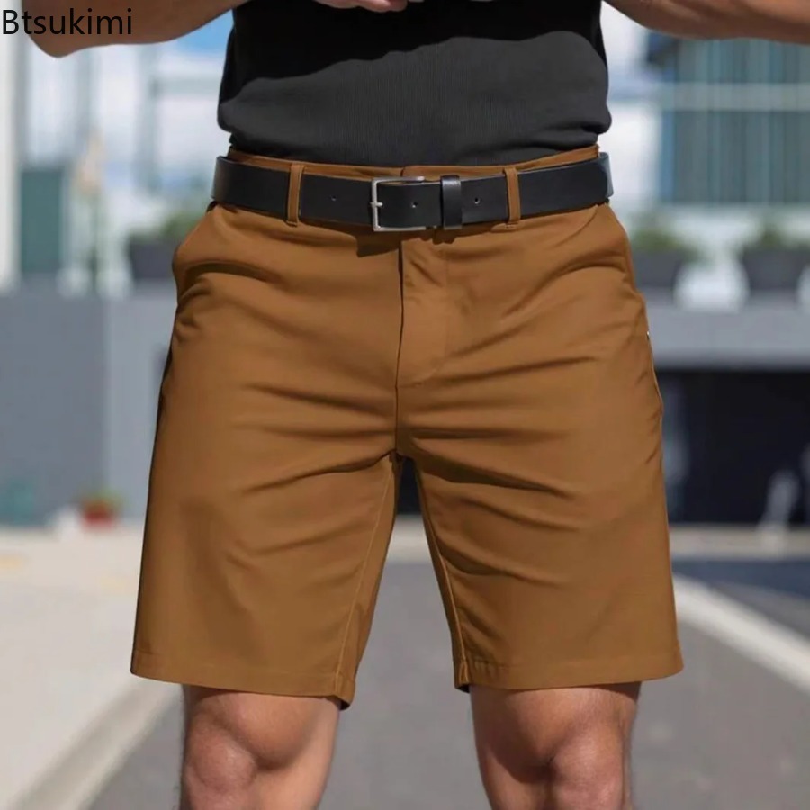 Summer New Mens Solid Slim Chi – Shorts Chino Slim recenzja i cena