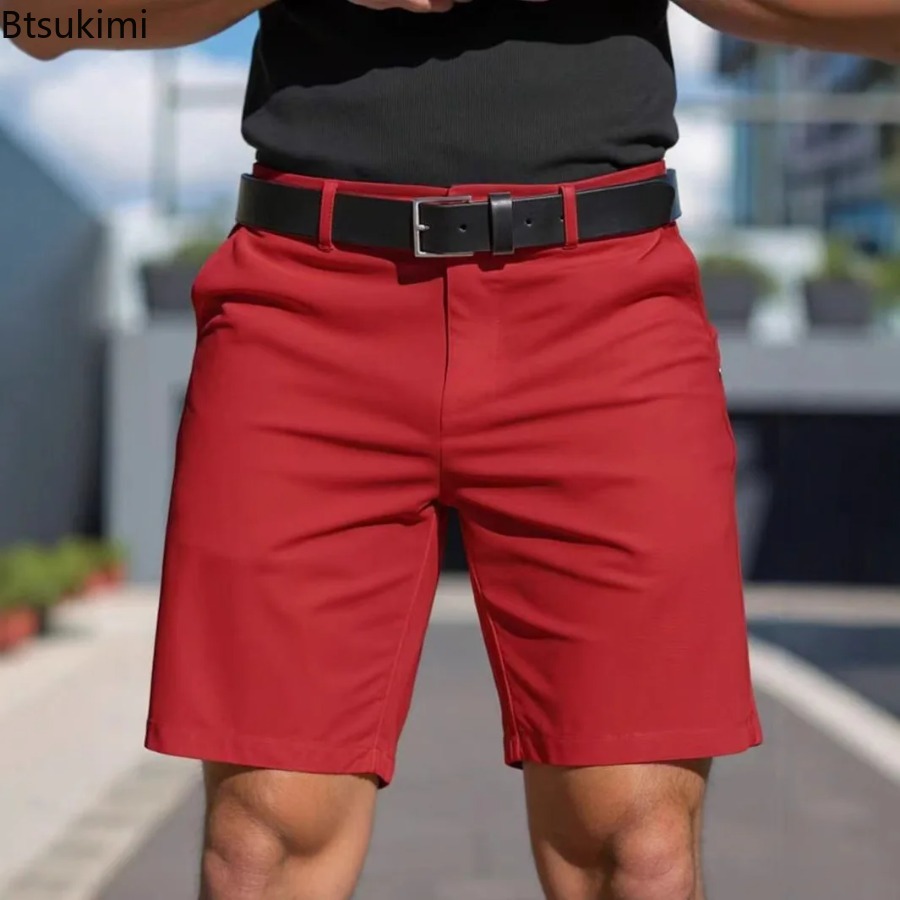 Summer New Mens Solid Slim Chi – Shorts Chino Slim recenzja i cena