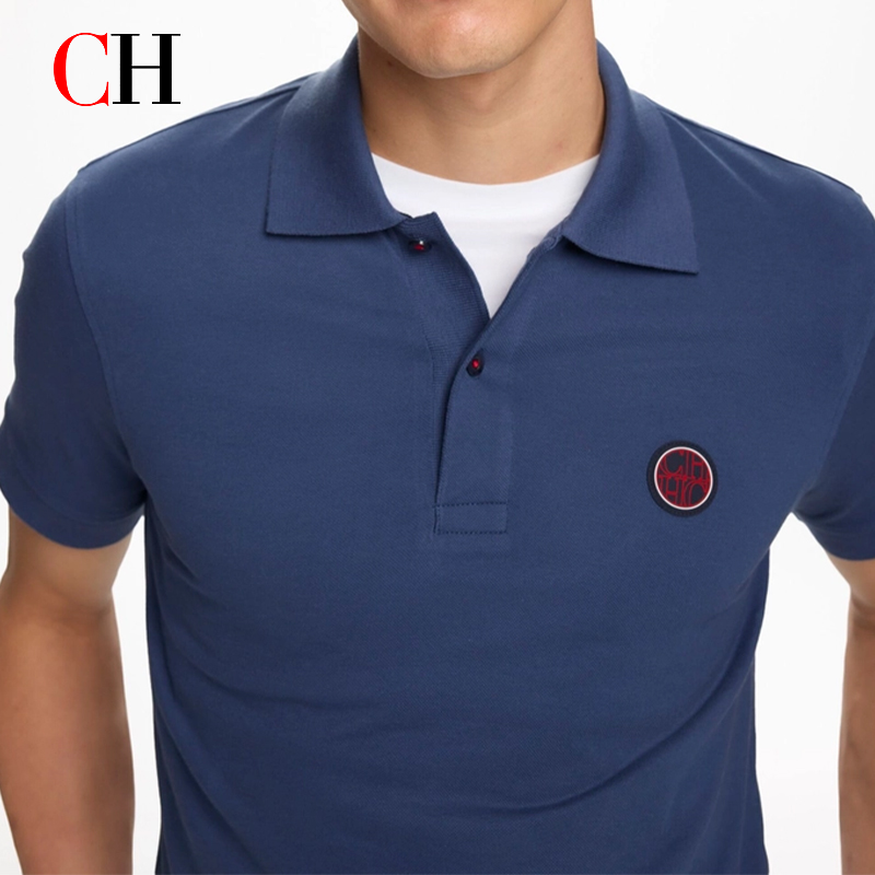 CH Red Accent Circular Rubber  – Polo Shirt Pique recenzja i cena