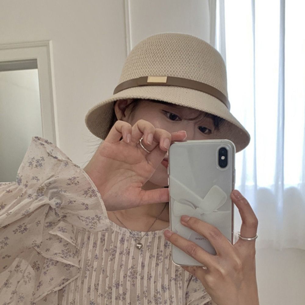 Korean PU Leather Belt Women S – Bucket Hat Straw recenzja i cena