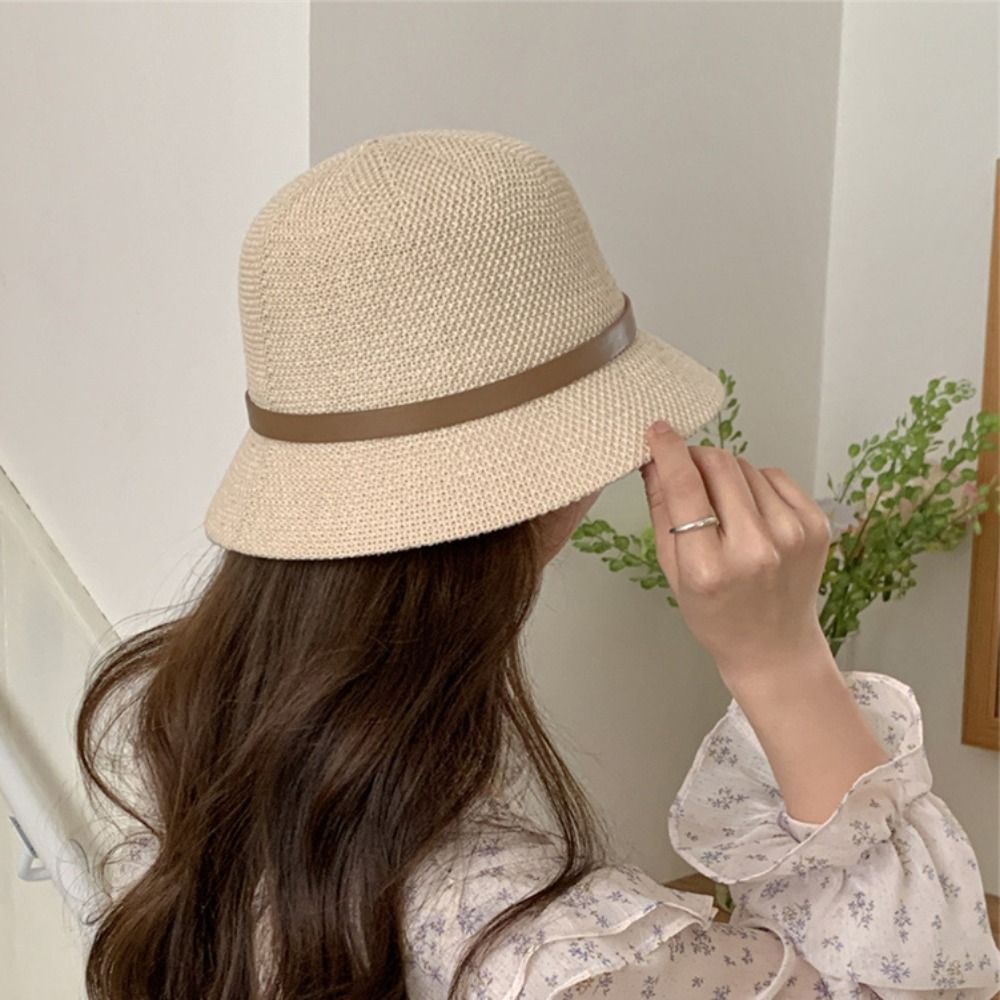 Korean PU Leather Belt Women S – Bucket Hat Straw recenzja i cena