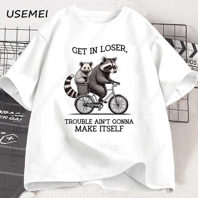Get in Loser T Shirt Funny Rac – Tee Graphic Print recenzja i cena
