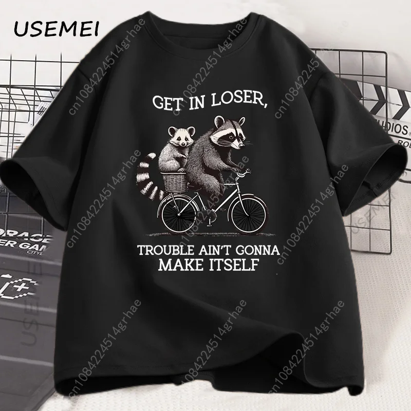 Get in Loser T Shirt Funny Rac – Tee Graphic Print recenzja i cena