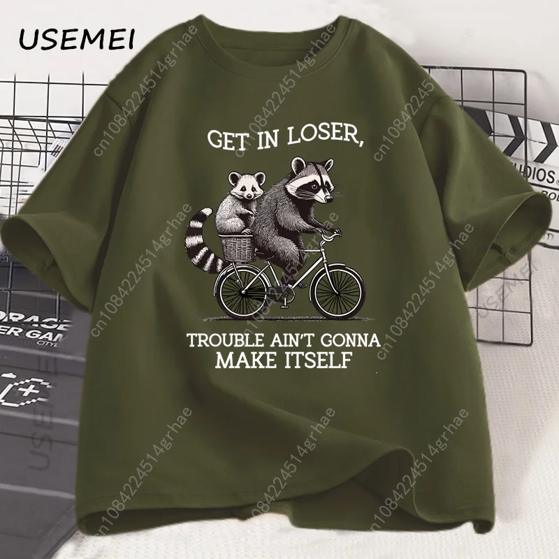 Get in Loser T Shirt Funny Rac – Tee Graphic Print recenzja i cena
