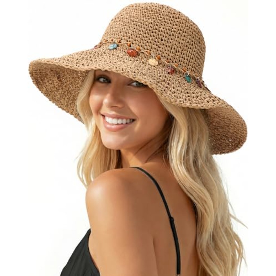 Beach Sun Hats for Women, Stra – Packable Hat Nylon recenzja i cena