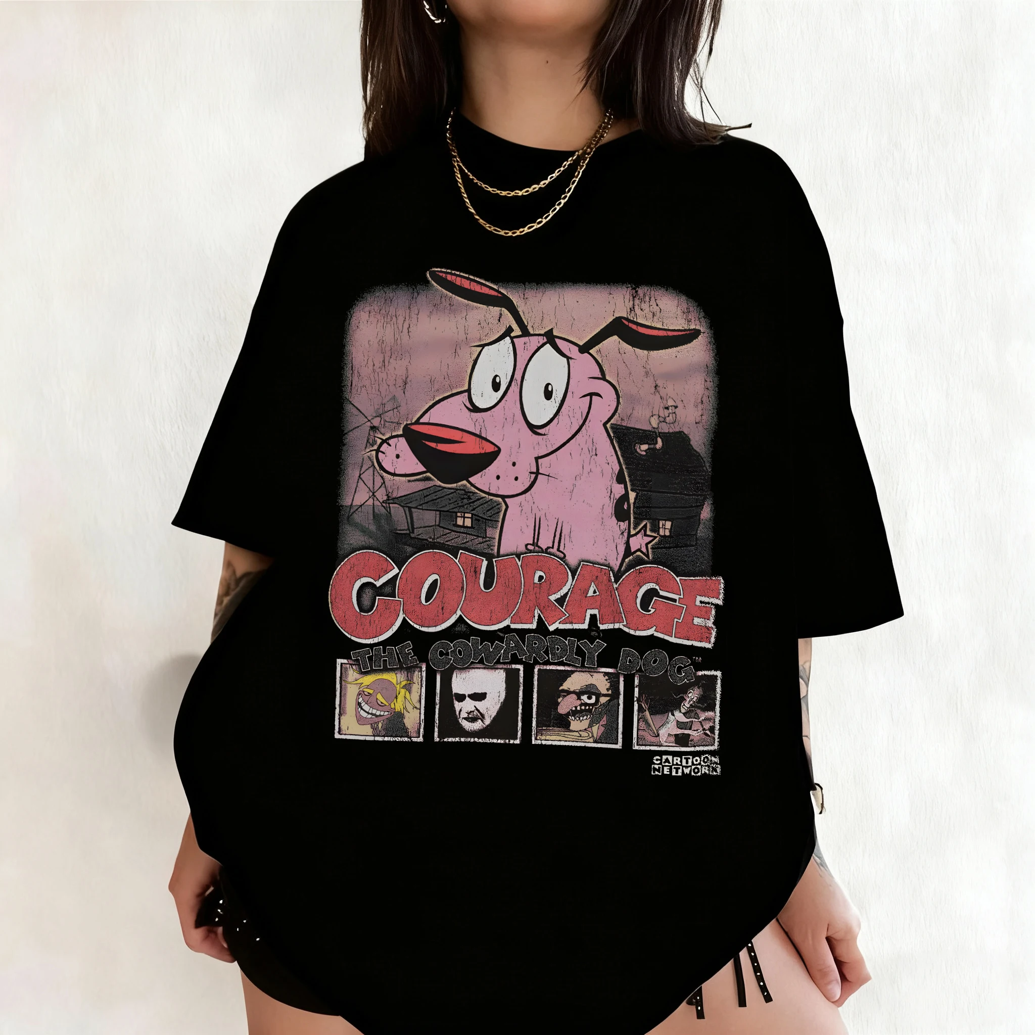 Summer Vintage Courage The Cow – Tee Graphic Print recenzja i cena