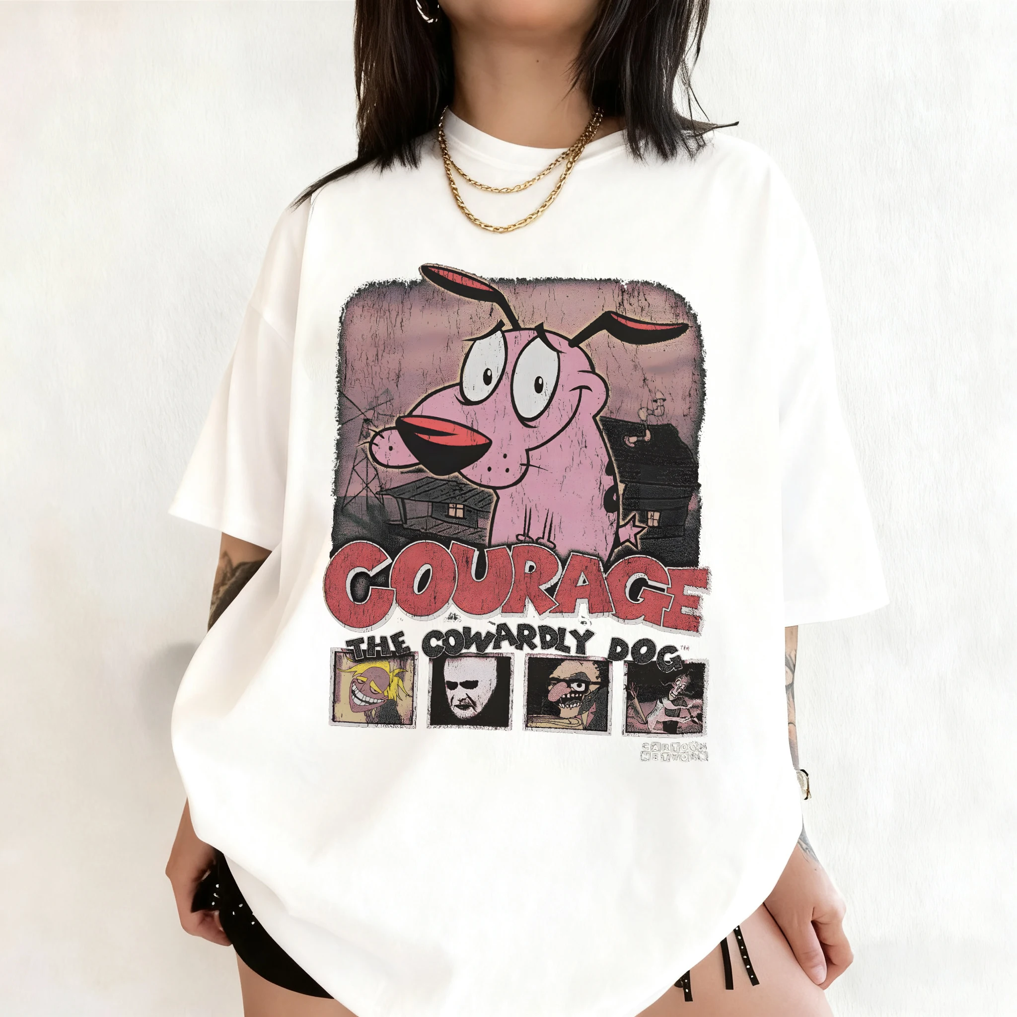 Summer Vintage Courage The Cow – Tee Graphic Print recenzja i cena