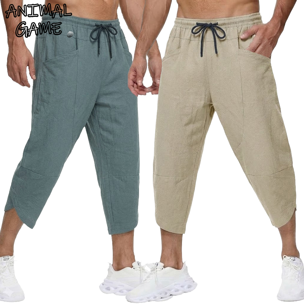 Summer Men's Linen Casual Shor – Short Linen Drawstring recenzja i cena