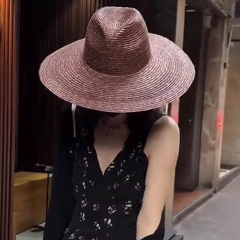 Large Brim Panama Straw Hat Fo – Bucket Hat Straw recenzja i cena