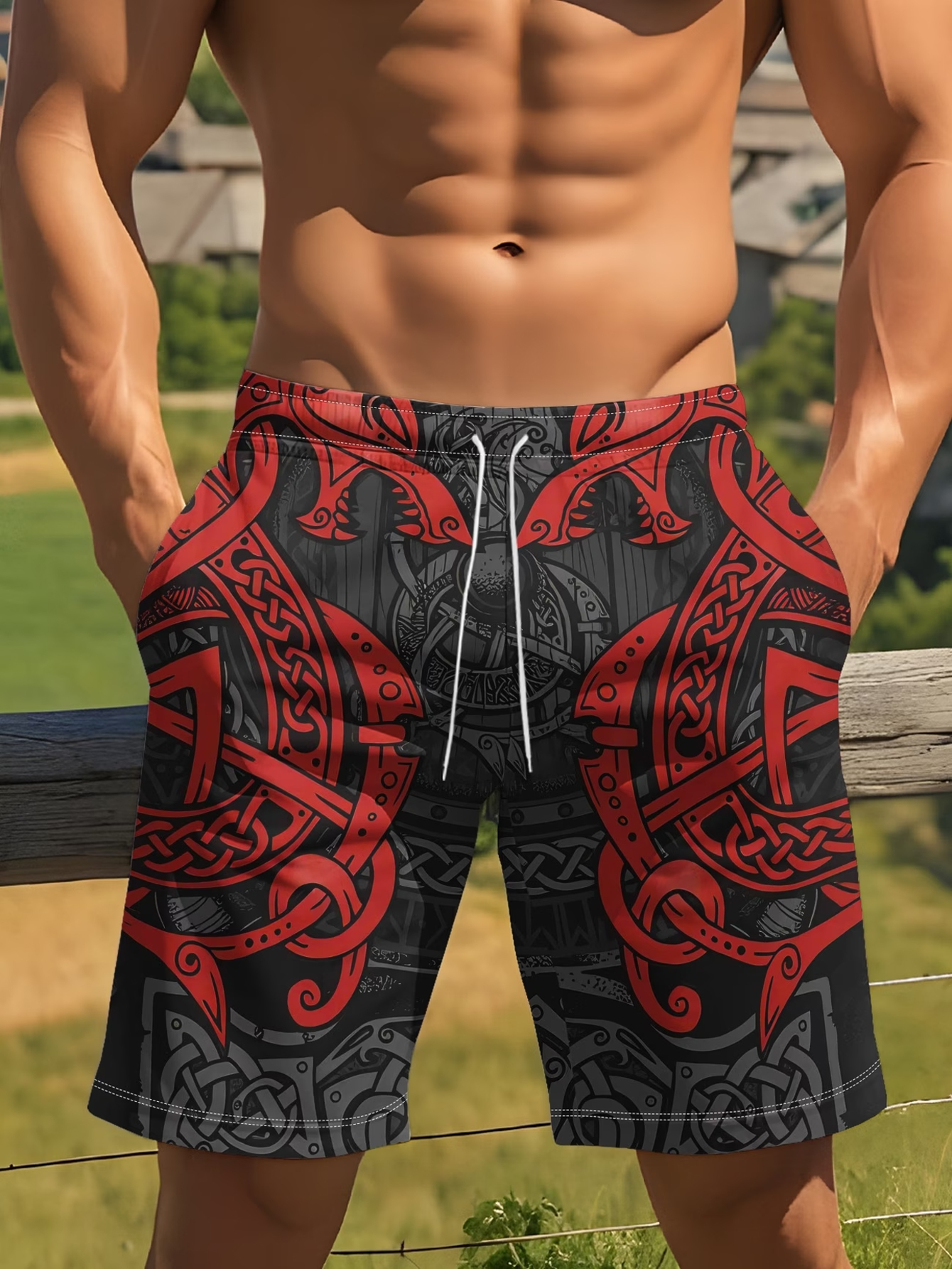 Men Viking Celtic Dragon Triba – Trunks Board Surf recenzja i cena