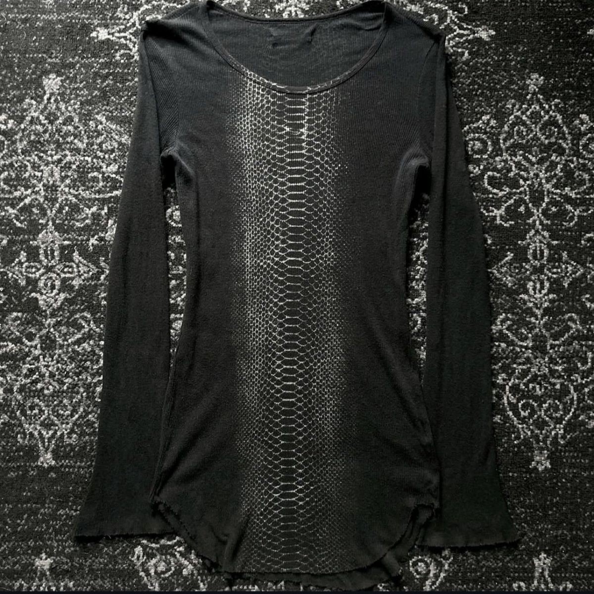 Tops Longsleeve Black Round Ne – Tee Graphic Print recenzja i cena