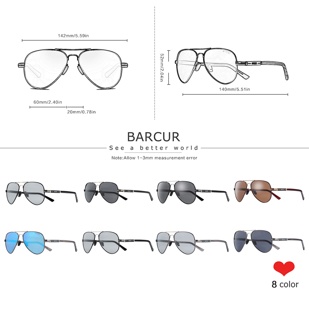 BARCUR Polarized Mens Sunglass – Sunglasses Aviator Polarized recenzja i cena