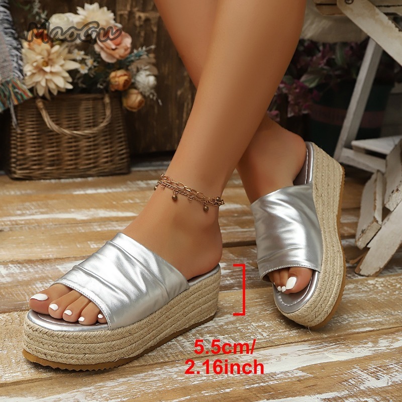 Women's Ruched Espadrille Wedg – Espadrille Slip On recenzja i cena