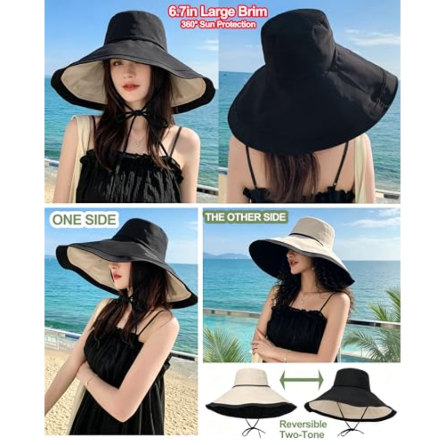 Extra Wide-Brim Sun Hats Women – Packable Hat Nylon recenzja i cena