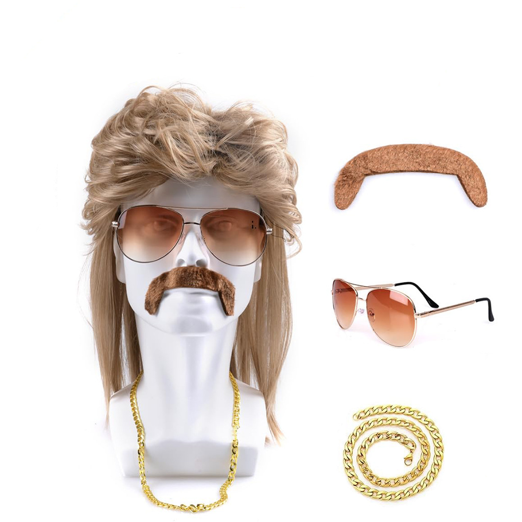 80s Disco Synthetic Wig Set Go – Sunglass Retainer Cord recenzja i cena