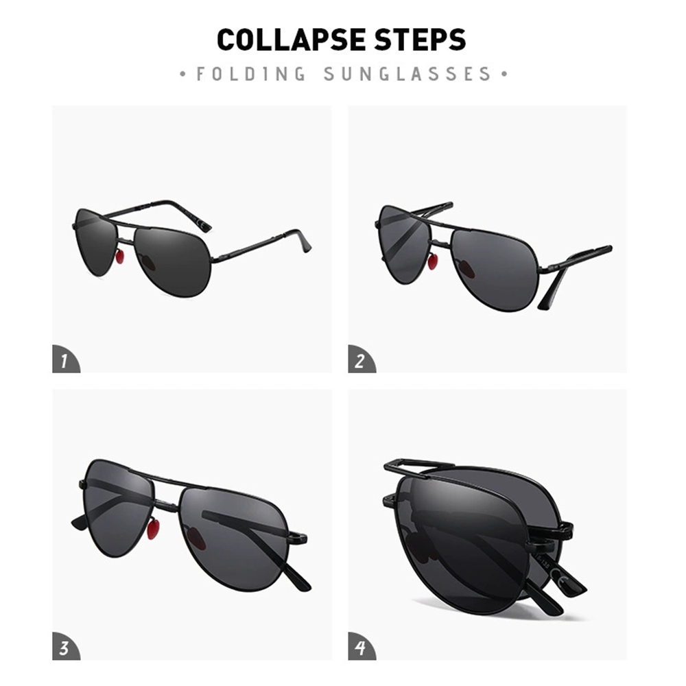 VIVIBEE Metal Pilot Black Fold – Sunglasses Aviator Polarized recenzja i cena