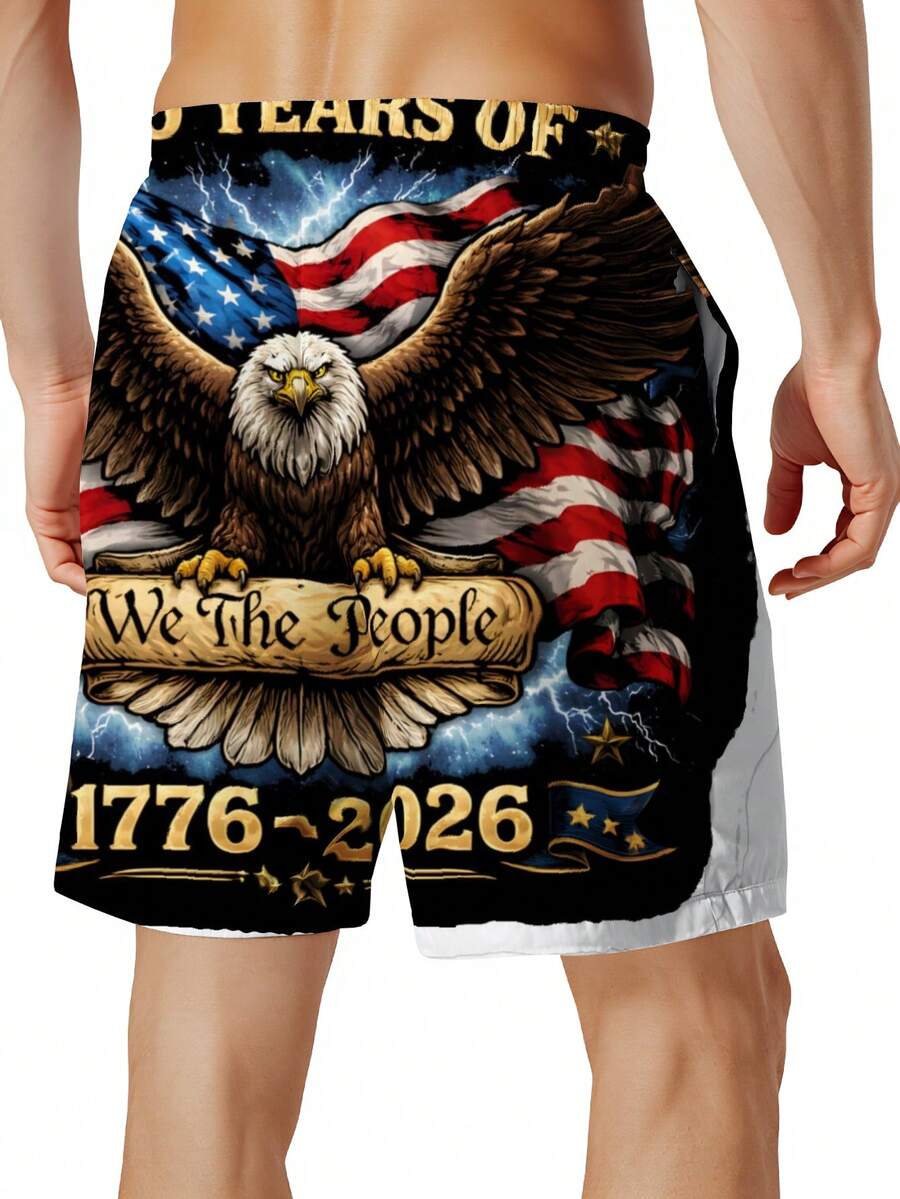 Patriotic Swim Trunks Men Beac – Swim Trunk Quick Dry recenzja i cena