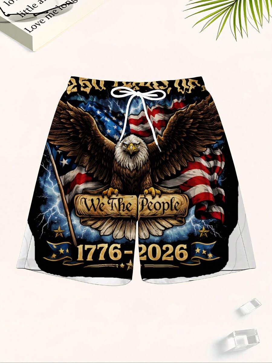 Patriotic Swim Trunks Men Beac – Swim Trunk Quick Dry recenzja i cena