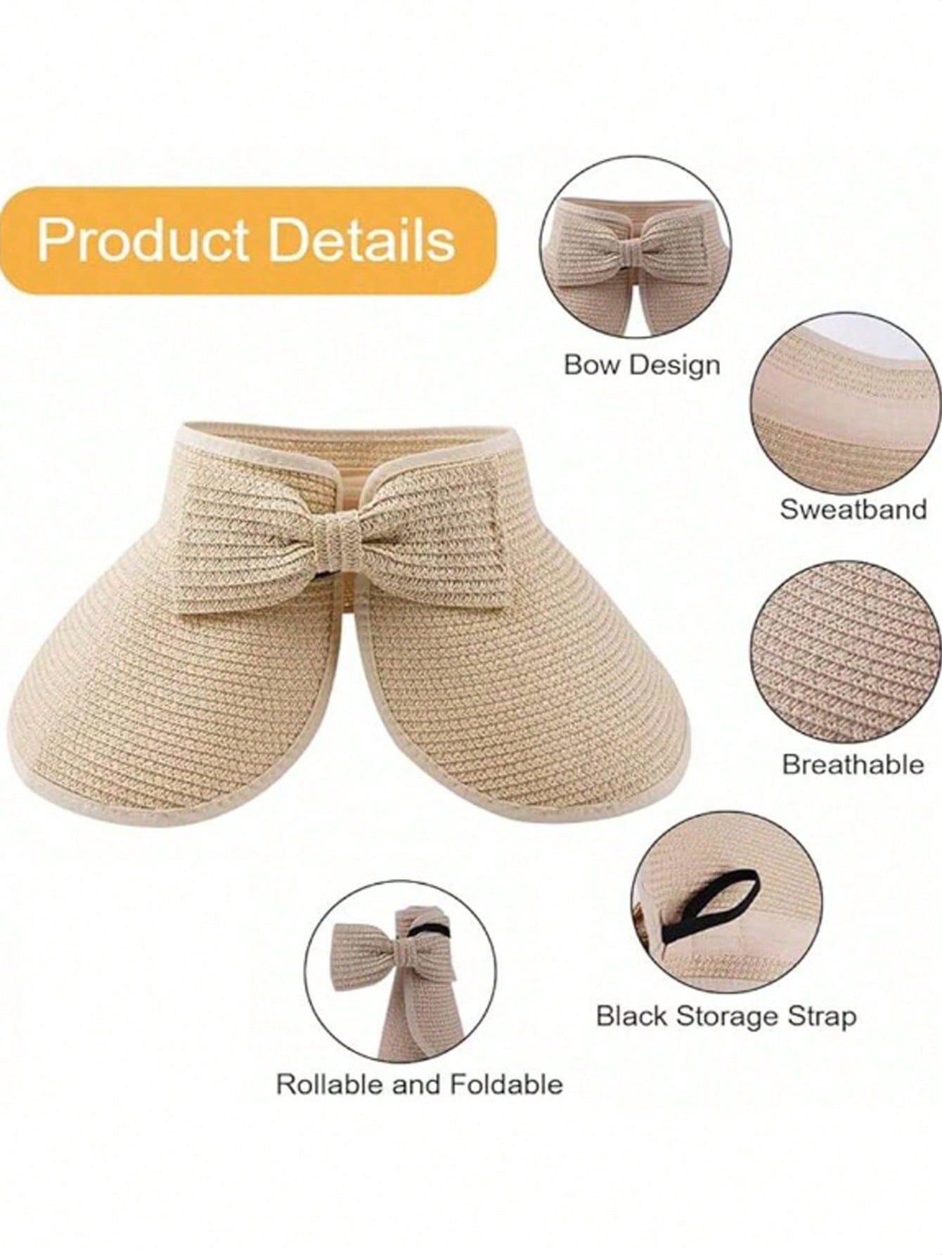 Sun Visor Hats For Women Wide  – Packable Hat Nylon recenzja i cena