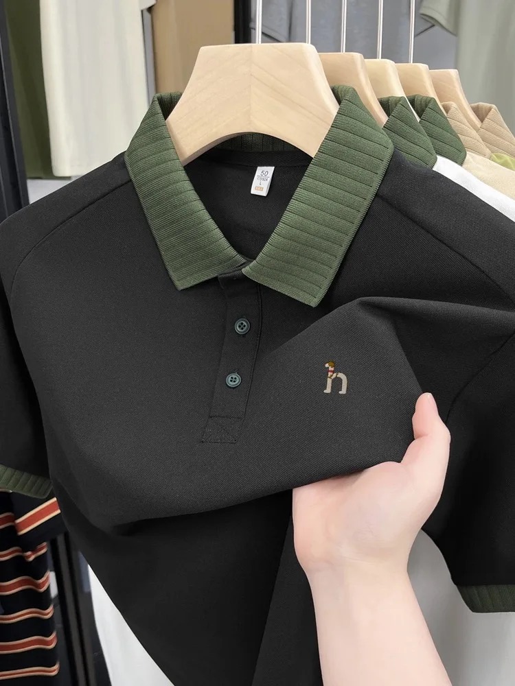 Luxury brand men's short sleev – Polo Shirt Pique recenzja i cena