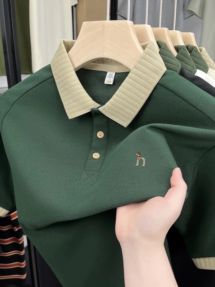 Luxury brand men's short sleev – Polo Shirt Pique recenzja i cena