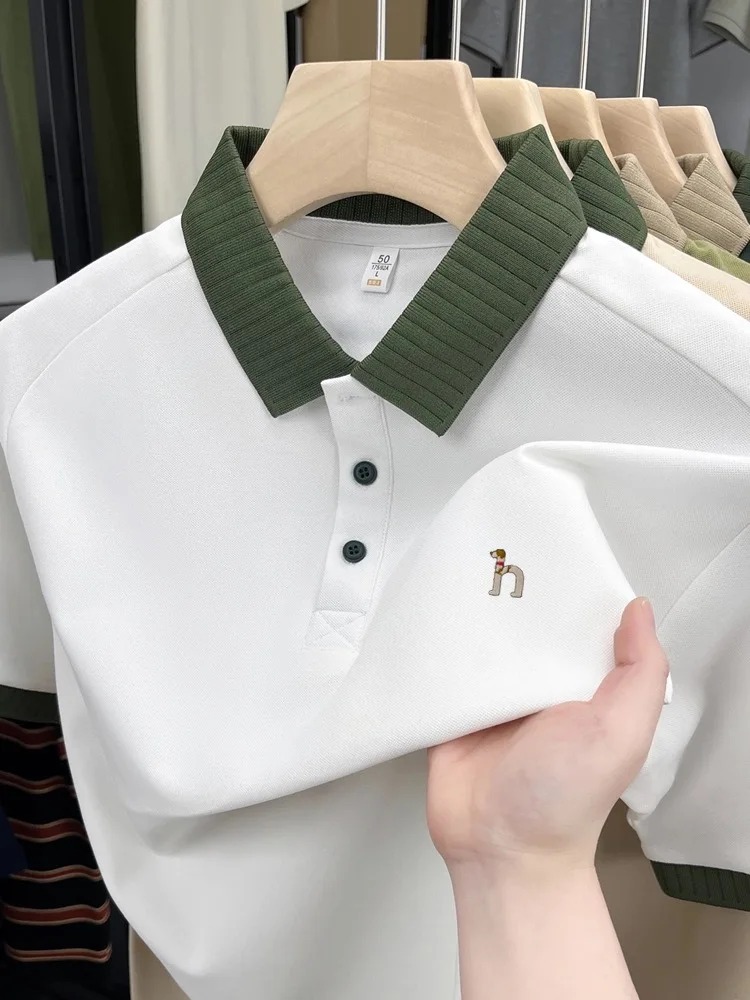 Luxury brand men's short sleev – Polo Shirt Pique recenzja i cena