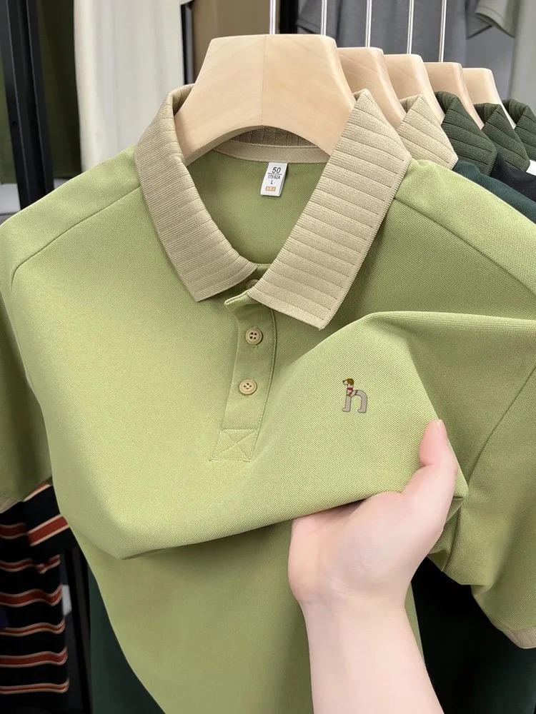 Luxury brand men's short sleev – Polo Shirt Pique recenzja i cena