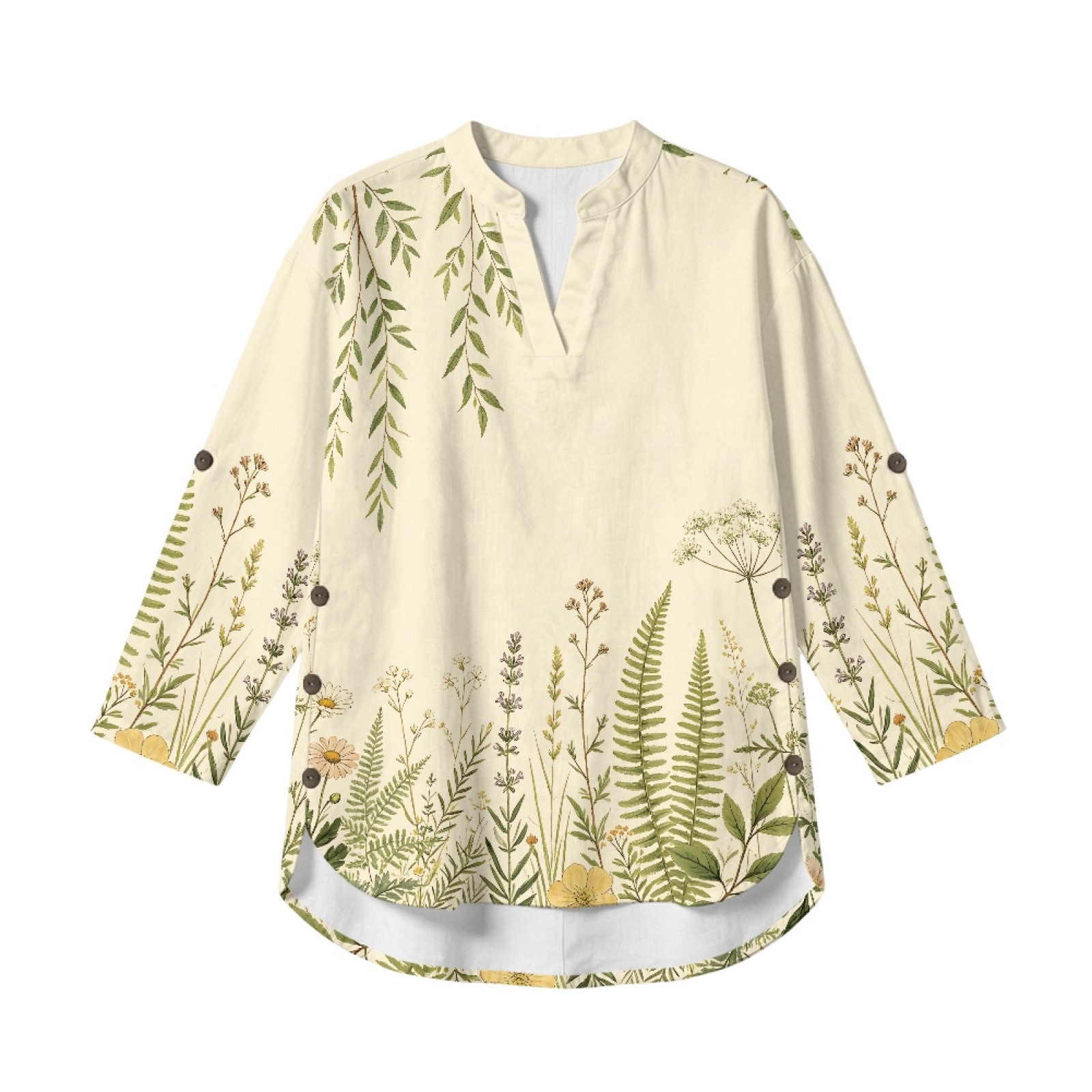 INSTANTARTS Women'S Linen V-Ne – Linen Shirt Breathable recenzja i cena