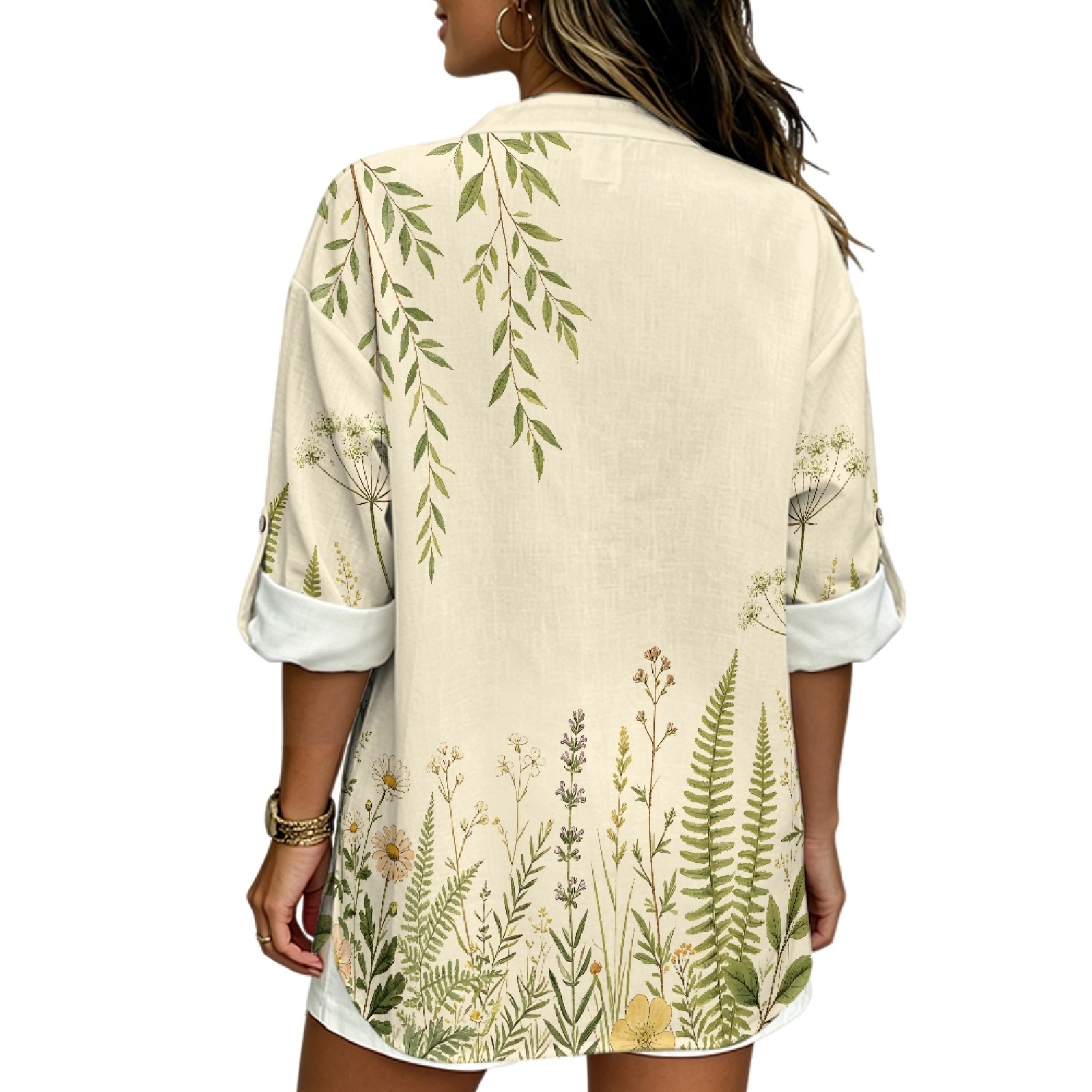INSTANTARTS Women'S Linen V-Ne – Linen Shirt Breathable recenzja i cena