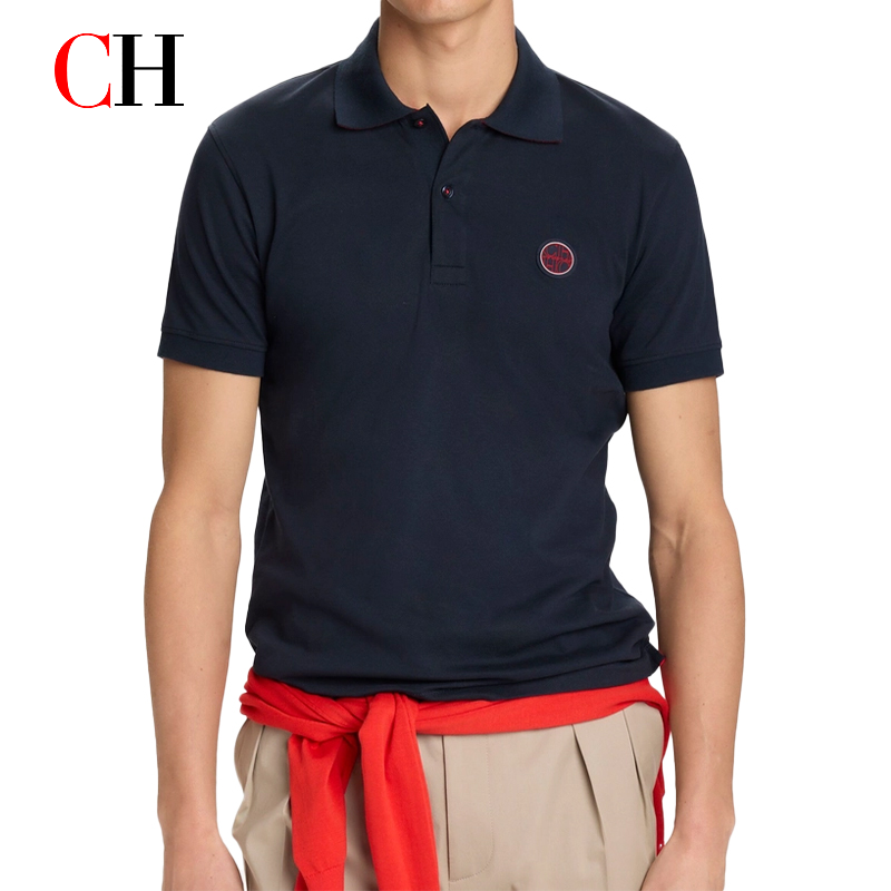 CH Red Accent Circular Rubber  – Polo Shirt Pique recenzja i cena