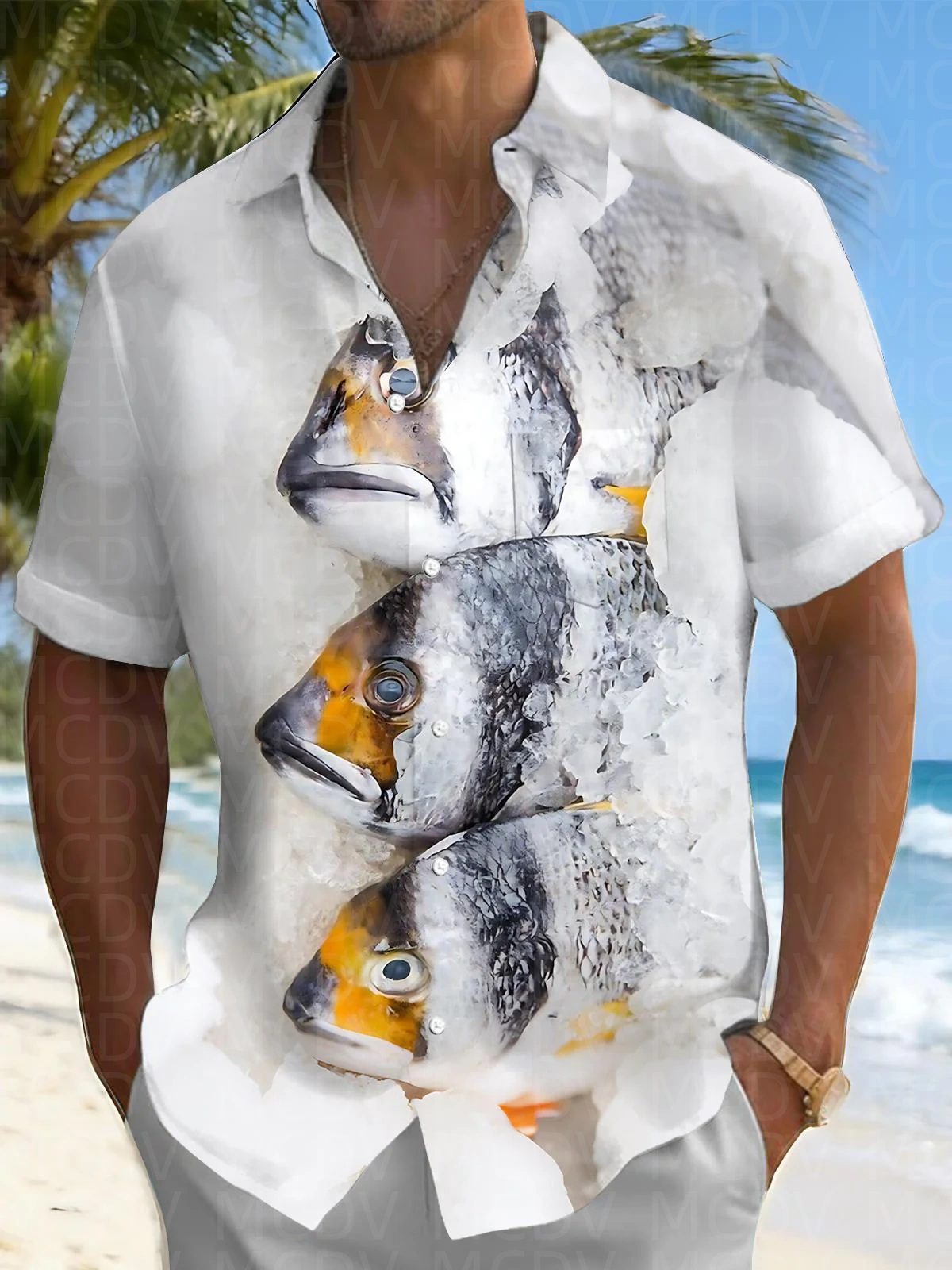 Bird Pattern Men's Hawaiian Sh – Shirt Camp Collar recenzja i cena