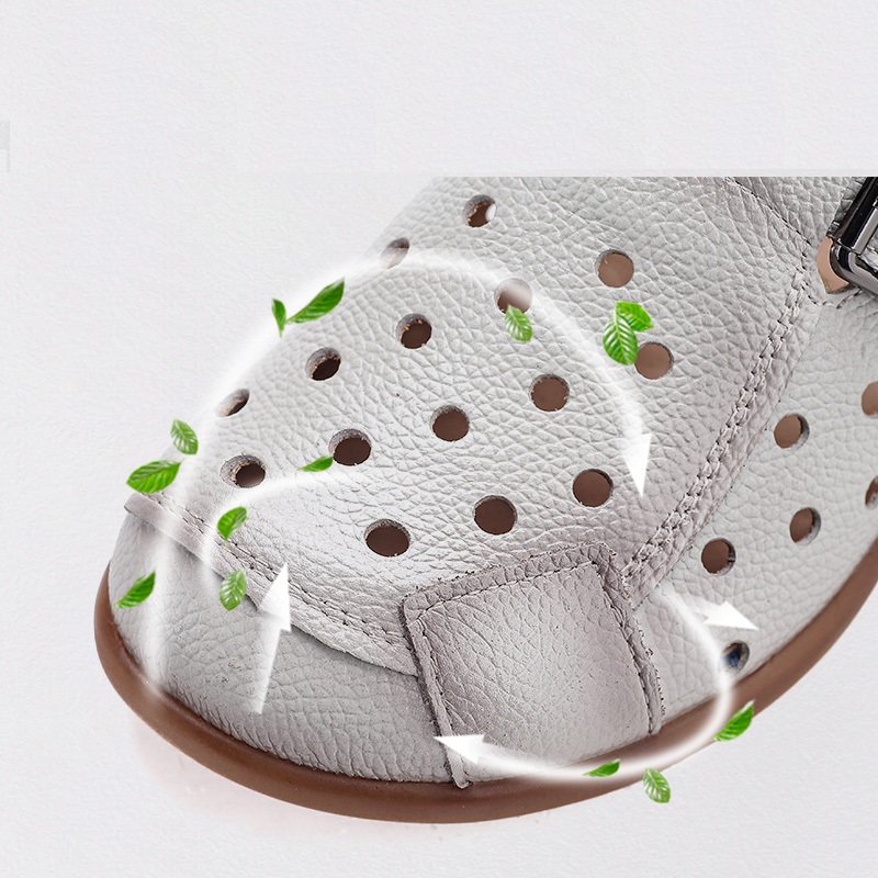 New Cow Leather Low Heel Sanda – Casual Sandal Leather recenzja i cena