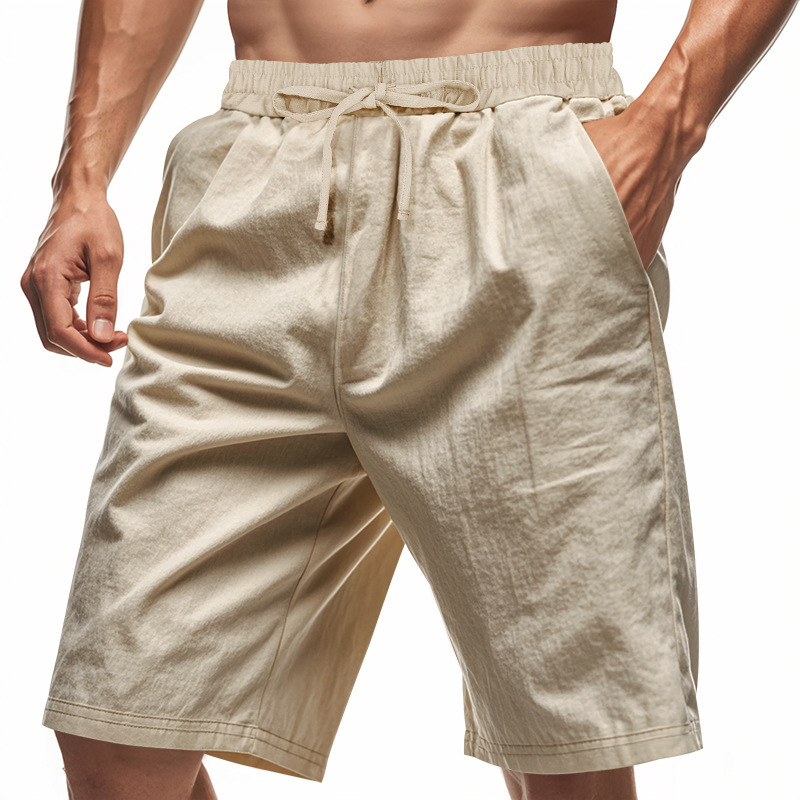 2026 New Men Cotton Linen Beac – Short Linen Drawstring recenzja i cena