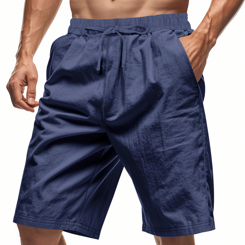 2026 New Men Cotton Linen Beac – Short Linen Drawstring recenzja i cena