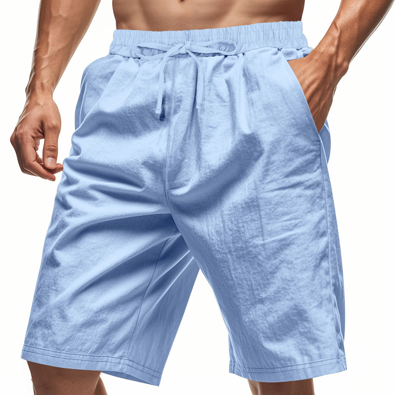 2026 New Men Cotton Linen Beac – Short Linen Drawstring recenzja i cena