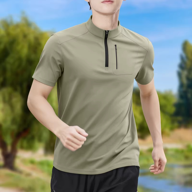 Men's Half-Zip High-Stretch Qu – Shirt Camp Collar recenzja i cena