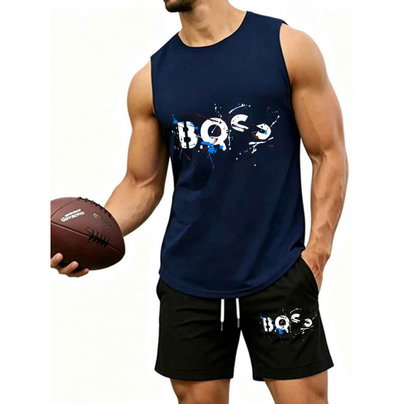 Men's  Graffiti Letter Print 2 – Tank Top Muscle recenzja i cena