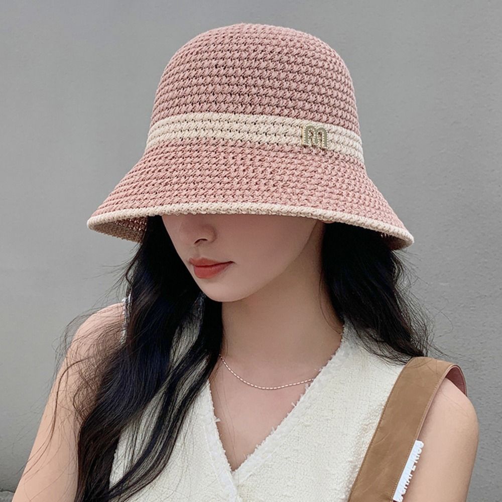 Fashion Elegant Bow Fisherman  – Bucket Hat Straw recenzja i cena