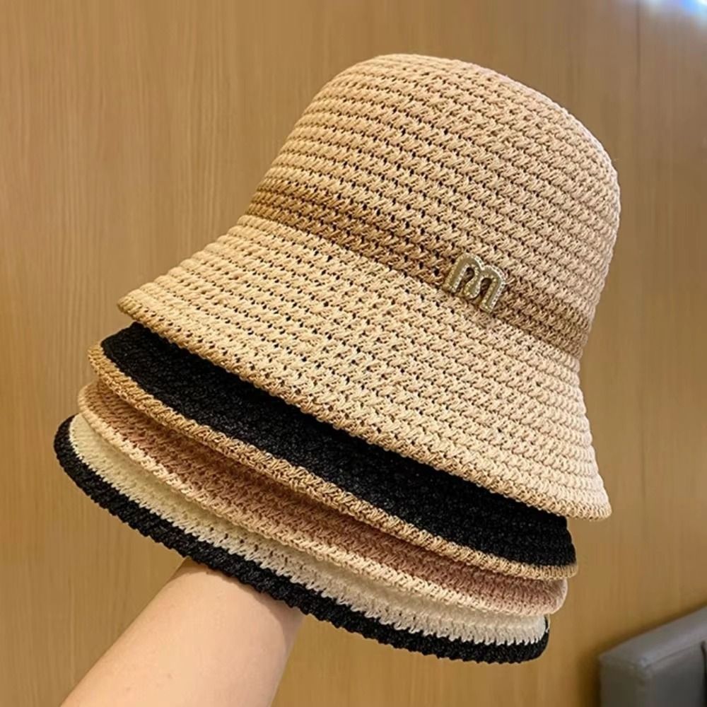Fashion Elegant Bow Fisherman  – Bucket Hat Straw recenzja i cena