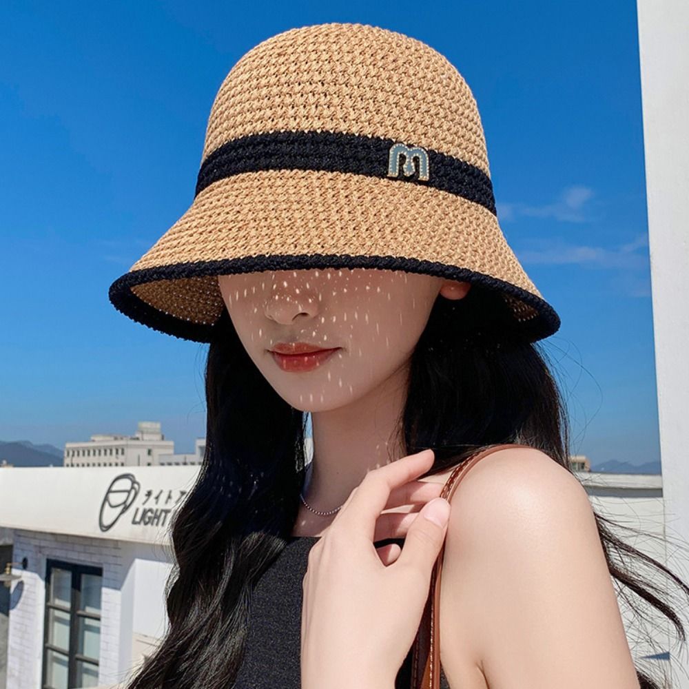 Fashion Elegant Bow Fisherman  – Bucket Hat Straw recenzja i cena