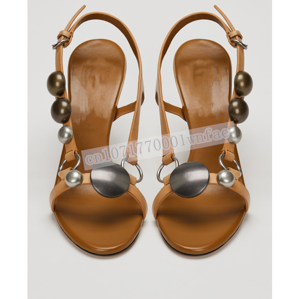 Women Brown Leather Slingback  – Casual Sandal Leather recenzja i cena