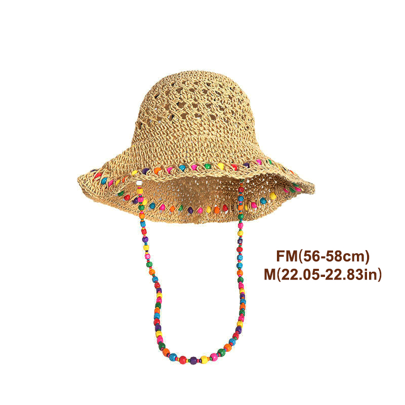 Retro Versatile Hollow Big Bri – Bucket Hat Straw recenzja i cena